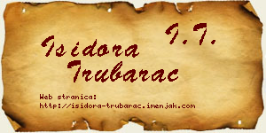 Isidora Trubarac vizit kartica